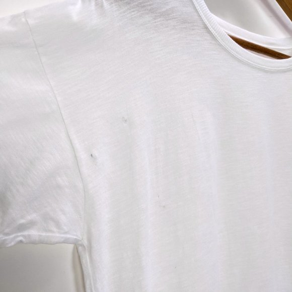 Madewell Size L Womens Whisper Cotton Rib-Crewneck Tee In White - Picture 3 of 7